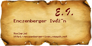 Enczenberger Iván névjegykártya